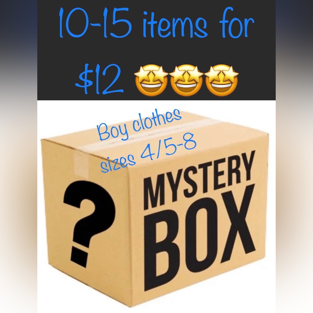 Mystery Box of Boys Clothes! 10-15 items per box! Sizes may very 4/5t-8.